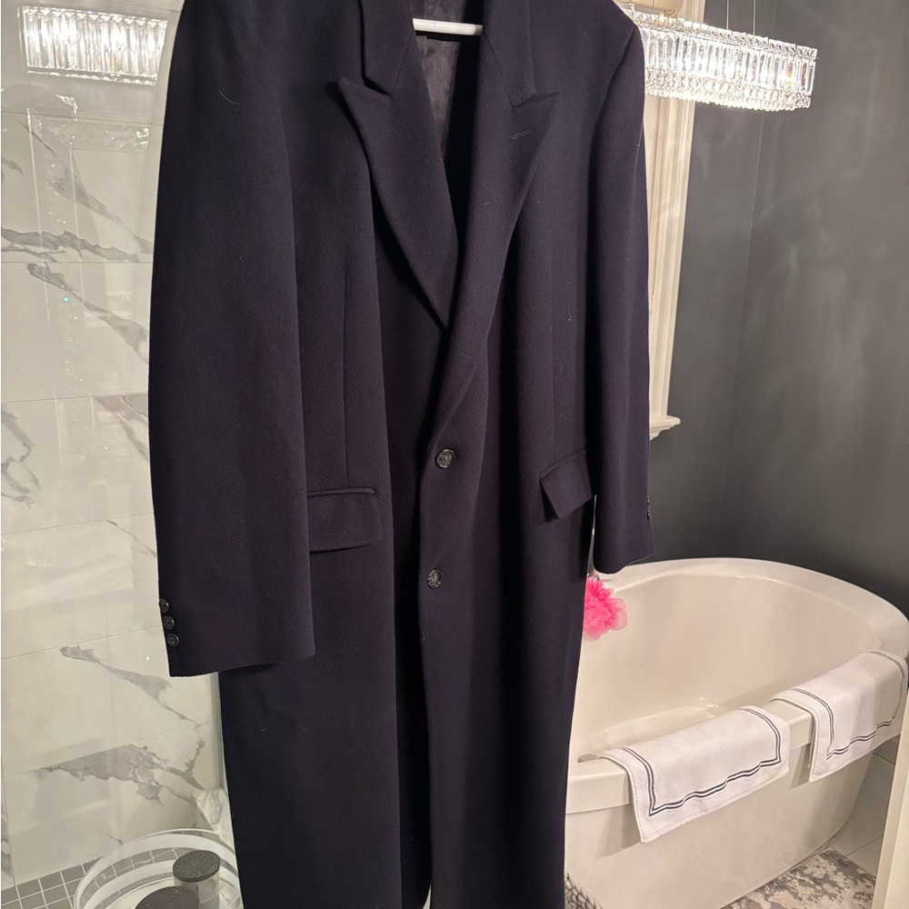 Mens vintage 1980s 100% wool Ports International  winter coat high end 1980